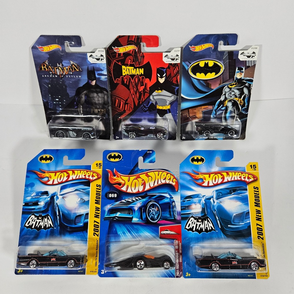 Hot Wheels Batman Batmobile Lot of 6 Arkham Asylum 1966 TV Series New 2004-14 - Picture 10 of 10